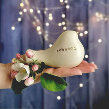 Load image into Gallery viewer, This pair of beautiful wedding cake toppers will add a classy finishing touch to your cake! The elegant cake toppers represent a pair of love birds or white doves. These cake toppers will decorate not only your wedding cake but also your home.