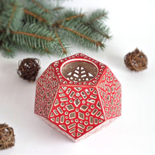 Load image into Gallery viewer, Handmade candle holder is the best wedding gift. Candle holder is made out of ceramic and hand-carved to perfection. Ceramic candle holder will bring coziness to any room in the house. Ceramic candle holder is essential for decorating any household.