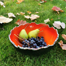 Load image into Gallery viewer, Order this ceramic bowl for your own home or buy them as a gift! Bright color on this ceramic bowl bring a warm vibe to your kitchen, dining room, or terrace. This ceramic bowl makes a wonderful gift idea for a wedding, engagement, or housewarming!