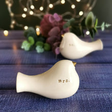 Load image into Gallery viewer, This pair of beautiful wedding cake toppers will add a classy finishing touch to your cake! The elegant cake toppers represent a pair of love birds or white doves. These cake toppers will decorate not only your wedding cake but also your home.