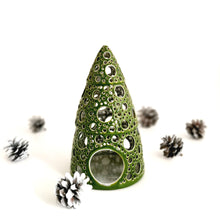 Load image into Gallery viewer, Handmade candle holder is the best Christmas gift. Candle holder is made out of ceramic and hand-carved to perfection. Ceramic candle holder will bring coziness to any room decor. Ceramic candle holder is essential for decorating any household.