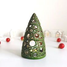 Load image into Gallery viewer, Handmade candle holder is the best Christmas gift. Candle holder is made out of ceramic and hand-carved to perfection. Ceramic candle holder will bring coziness to any room decor. Ceramic candle holder is essential for decorating any household.