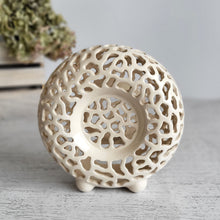 Load image into Gallery viewer, Ceramic candle holder unique home decor. Tea light holder perfect as a birthday gift for wife or husband.
