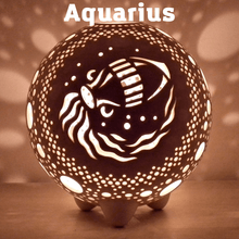 Load image into Gallery viewer, Handmade candle holder is the best astrology and horoscope gift. Candle holder is made out of ceramic and hand-carved to perfection. Ceramic candle holder will bring coziness to any room in the house. Ceramic candle holder is essential for decorating any household. Ceramic candle holder will delight new settlers.