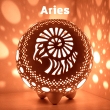 Load image into Gallery viewer, Handmade candle holder is the best astrology and horoscope gift. Candle holder is made out of ceramic and hand-carved to perfection. Ceramic candle holder will bring coziness to any room in the house. Ceramic candle holder is essential for decorating any household. Ceramic candle holder will delight new settlers.