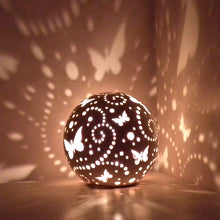 Load image into Gallery viewer, Handmade candle holder is the best wedding gift. Candle holder is made out of ceramic and hand-carved to perfection. Ceramic candle holder will bring coziness to any room in the house. Ceramic candle holder is essential for decorating any household.