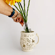 Load image into Gallery viewer, Handmade candle holder is the best wedding gift. Candle holder is made out of ceramic and hand-carved to perfection. Ceramic candle holder will bring coziness to any room in the house. Ceramic candle holder is essential for decorating any household.