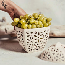 Load image into Gallery viewer, Handmade candle holder is the best wedding gift. Candle holder is made out of ceramic and hand-carved to perfection. Ceramic candle holder will bring coziness to any room in the house. Ceramic candle holder is essential for decorating any household.