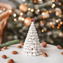 Load image into Gallery viewer, Handmade candle holder is the best Christmas gift. Candle holder is made out of ceramic and hand-carved to perfection. Ceramic candle holder will bring coziness to any room decor. Ceramic candle holder is essential for decorating any household.