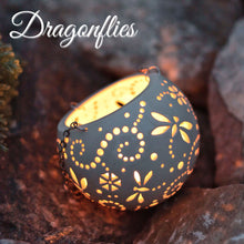 Load image into Gallery viewer, Handmade candle holder is the best wedding gift. Candle holder is made out of ceramic and hand-carved to perfection. Ceramic candle holder will bring coziness to any room in the house. Ceramic candle holder is essential for decorating any household.