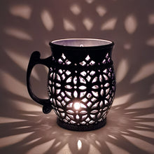 Load image into Gallery viewer, Handmade candle holder is the best wedding gift. Candle holder is made out of ceramic and hand-carved to perfection. Ceramic candle holder will bring coziness to any room in the house. Ceramic candle holder is essential for decorating any household.