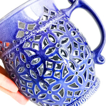 Load image into Gallery viewer, Handmade candle holder is the best wedding gift. Candle holder is made out of ceramic and hand-carved to perfection. Ceramic candle holder will bring coziness to any room in the house. Ceramic candle holder is essential for decorating any household.