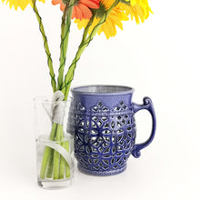 Load image into Gallery viewer, Handmade candle holder is the best wedding gift. Candle holder is made out of ceramic and hand-carved to perfection. Ceramic candle holder will bring coziness to any room in the house. Ceramic candle holder is essential for decorating any household.