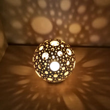 Load image into Gallery viewer, Handmade candle holder is the best wedding gift. Candle holder is made out of ceramic and hand-carved to perfection. Ceramic candle holder will bring coziness to any room in the house. Ceramic candle holder is essential for decorating any household.