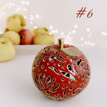 Load image into Gallery viewer, Candle Holder "Apple with Golden Leaf" - Candle holders - CozyHomeIdeas