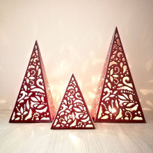 Load image into Gallery viewer, Candle Holder "Red Pyramids" - Candle holder - CozyHomeIdeas
