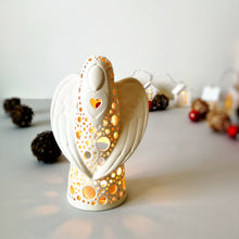 Load image into Gallery viewer, Handmade candle holder is the best wedding gift. Candle holder is made out of ceramic and hand-carved to perfection. Ceramic candle holder will bring coziness to any room in the house. Ceramic candle holder is essential for decorating any household.