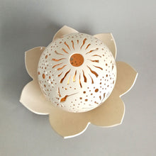 Load image into Gallery viewer, Handmade candle holder is the best wedding gift. Candle holder is made out of ceramic and hand-carved to perfection. Ceramic candle holder will bring coziness to any room in the house. Ceramic candle holder is essential for decorating any household.