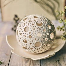 Load image into Gallery viewer, Handmade candle holder is the best wedding gift. Candle holder is made out of ceramic and hand-carved to perfection. Ceramic candle holder will bring coziness to any room in the house. Ceramic candle holder is essential for decorating any household.