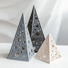 Load image into Gallery viewer, Handmade candle holder is the best wedding gift. Candle holder is made out of ceramic and hand-carved to perfection. Ceramic candle holder will bring coziness to any room in the house. Ceramic candle holder is essential for decorating any household.