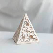 Load image into Gallery viewer, Handmade candle holder is the best wedding gift. Candle holder is made out of ceramic and hand-carved to perfection. Ceramic candle holder will bring coziness to any room in the house. Ceramic candle holder is essential for decorating any household.