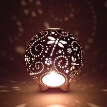 Load image into Gallery viewer, Handmade candle holder is the best wedding gift. Candle holder is made out of ceramic and hand-carved to perfection. Ceramic candle holder will bring coziness to any room in the house. Ceramic candle holder is essential for decorating any household.
