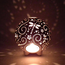 Load image into Gallery viewer, Handmade candle holder is the best wedding gift. Candle holder is made out of ceramic and hand-carved to perfection. Ceramic candle holder will bring coziness to any room in the house. Ceramic candle holder is essential for decorating any household.