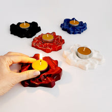 Load image into Gallery viewer, Flat Ceramic Tealight Holder - Candle Lantern - CozyHomeIdeas