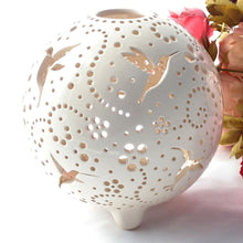 Load image into Gallery viewer, Handmade candle holder is the best wedding gift. Candle holder is made out of ceramic and hand-carved to perfection. Ceramic candle holder will bring coziness to any room in the house. Ceramic candle holder is essential for decorating any household.