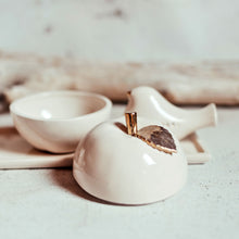 Load image into Gallery viewer, This pair of beautiful wedding cake toppers will add a classy finishing touch to your cake! The elegant cake toppers represent a pair of love birds or white doves. These cake toppers will decorate not only your wedding cake but also your home.