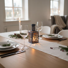 Load image into Gallery viewer, Handmade Ceramic Bottle Candle Holder with Cutout Pattern
