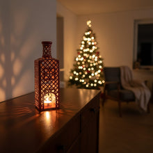 Load image into Gallery viewer, Handmade Ceramic Bottle Candle Holder with Cutout Pattern
