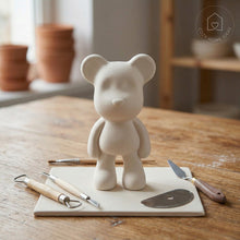 Load image into Gallery viewer, Ceramic Bear Figurine for Painting / DIY Creative Kit - ceramic for decorating - CozyHomeIdeas
