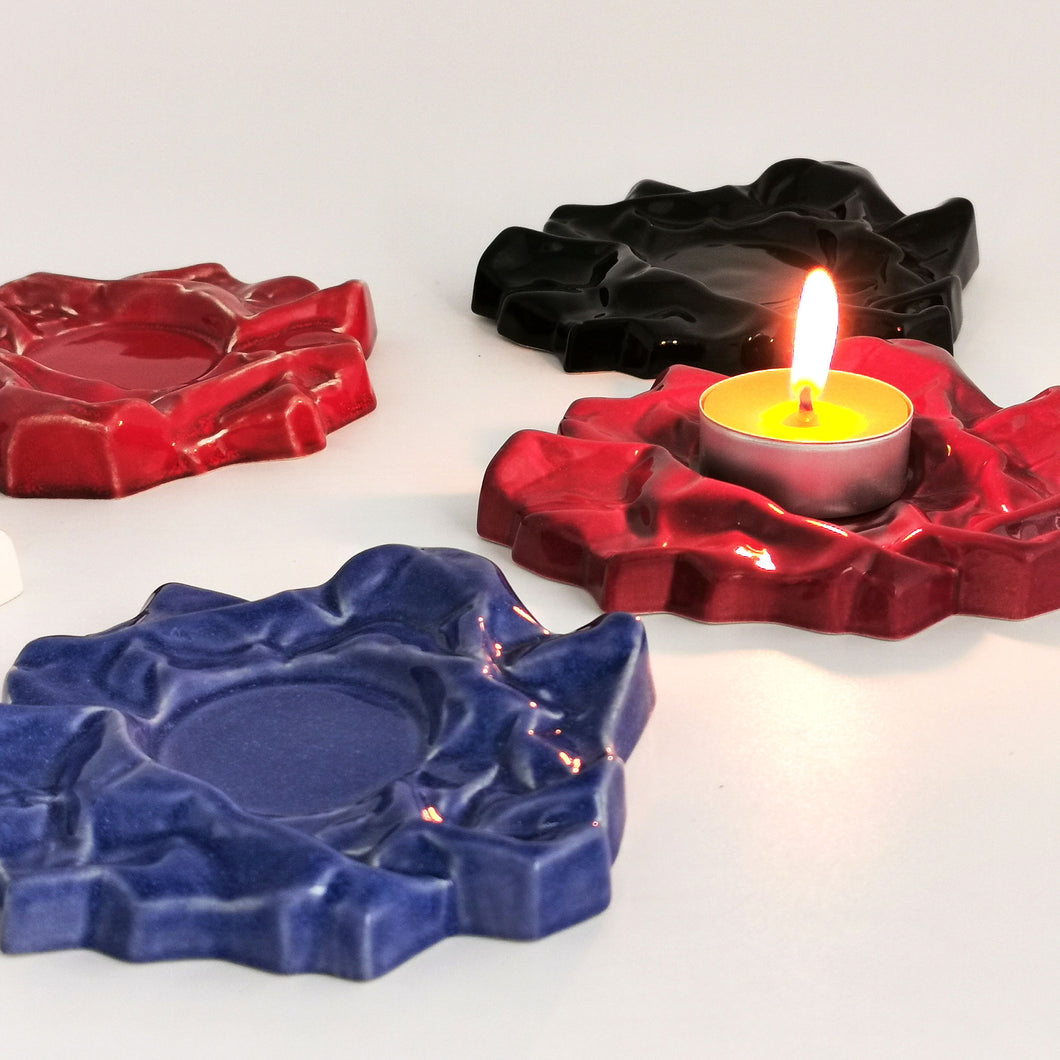 Flat Candle Holder, Various Colors