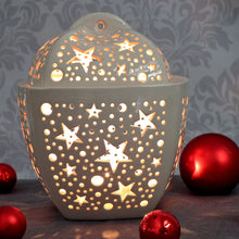 Load image into Gallery viewer, This ceramic bowl with lid can be used as a fruit bowl, cookie or candy jar, or candle holder in any room of the home! They make wonderful heartfelt gifts for special occasions like a wedding or housewarming or for a holiday, or birthday gift.
