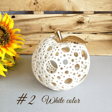 Load image into Gallery viewer, Handmade candle holder is the best wedding gift. Candle holder is made out of ceramic and hand-carved to perfection. Ceramic candle holder will bring coziness to any room in the house. Ceramic candle holder is essential for decorating any household.
