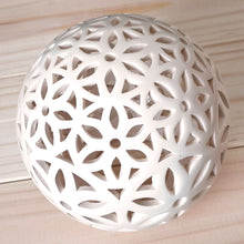 Load image into Gallery viewer, Handmade candle holder is the best wedding gift. Candle holder is made out of ceramic and hand-carved to perfection. Ceramic candle holder will bring coziness to any room in the house. Ceramic candle holder is essential for decorating any household.
