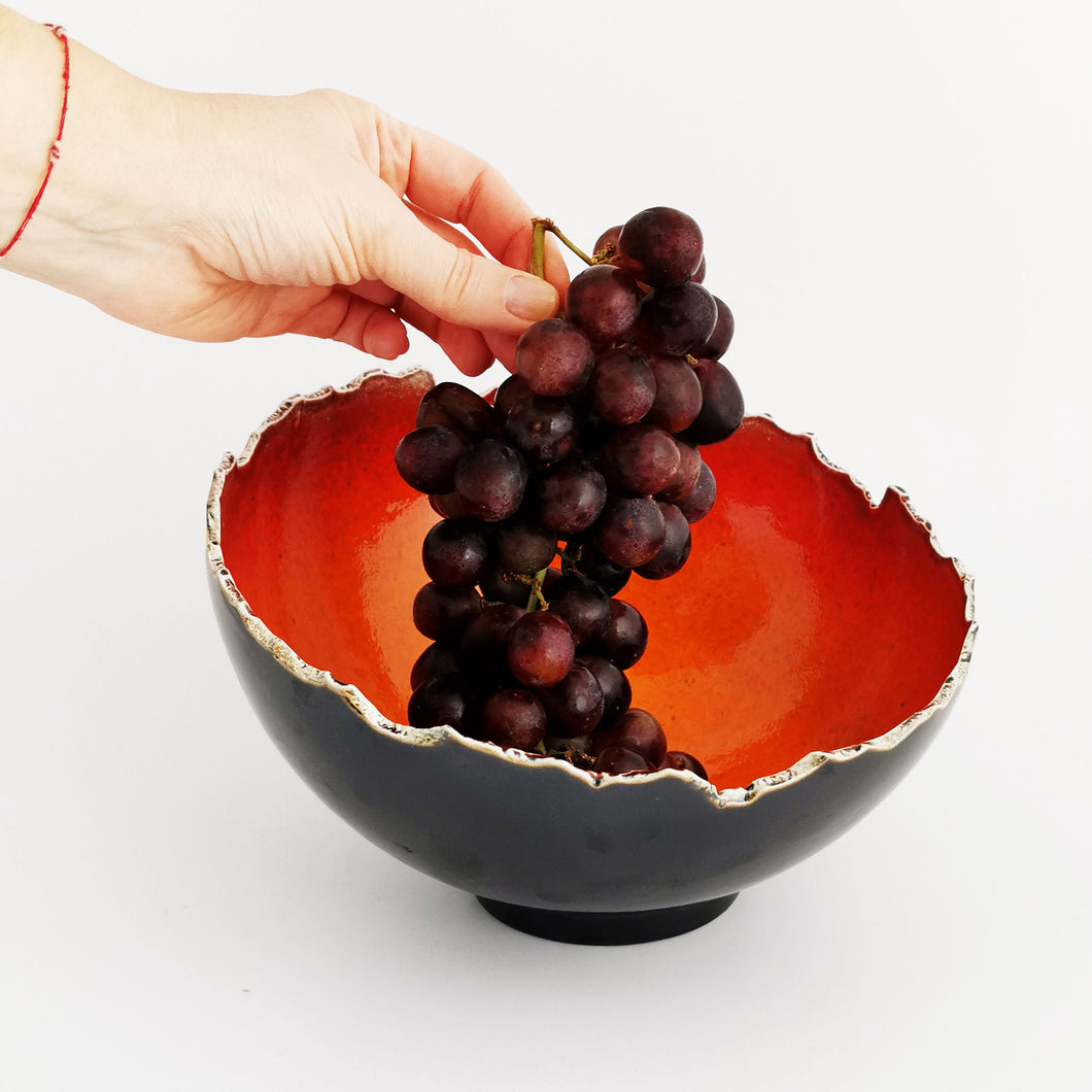 Order this ceramic bowl for your own home or buy them as a gift! Bright color on this ceramic bowl bring a warm vibe to your kitchen, dining room, or terrace. This ceramic bowl makes a wonderful gift idea for a wedding, engagement, or housewarming!