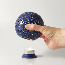 Load image into Gallery viewer, Handmade candle holder is the best wedding gift. Candle holder is made out of ceramic and hand-carved to perfection. Ceramic candle holder will bring coziness to any room in the house. Ceramic candle holder is essential for decorating any household.
