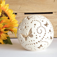Load image into Gallery viewer, Handmade candle holder is the best wedding gift. Candle holder is made out of ceramic and hand-carved to perfection. Ceramic candle holder will bring coziness to any room in the house. Ceramic candle holder is essential for decorating any household. 

