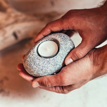 Load image into Gallery viewer, Handmade candle holder is the best wedding gift. Candle holder is made out of ceramic and hand-carved to perfection. Ceramic candle holder will bring coziness to any room in the house. Ceramic candle holder is essential for decorating any household.
