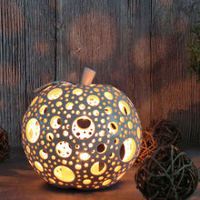 Load image into Gallery viewer, Handmade candle holder is the best wedding gift. Candle holder is made out of ceramic and hand-carved to perfection. Ceramic candle holder will bring coziness to any room in the house. Ceramic candle holder is essential for decorating any household. 
