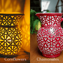 Load image into Gallery viewer, Handmade candle holder is the best wedding gift. Candle holder is made out of ceramic and hand-carved to perfection. Ceramic candle holder will bring coziness to any room in the house. Ceramic candle holder is essential for decorating any household. 
