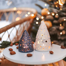 Load image into Gallery viewer, Handmade candle holder is the best Christmas gift. Candle holder is made out of ceramic and hand-carved to perfection. Ceramic candle holder will bring coziness to any room decor. Ceramic candle holder is essential for decorating any household. 
