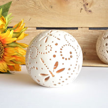 Load image into Gallery viewer, Handmade candle holder is the best wedding gift. Candle holder is made out of ceramic and hand-carved to perfection. Ceramic candle holder will bring coziness to any room in the house. Ceramic candle holder is essential for decorating any household.
