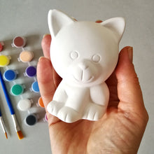 Load image into Gallery viewer, Craft Kit for Kids, Gnome Figurine, Homemade Crafts, Paint your Own, Make Your Own, Ceramic Painting, Gnome Patterns, paint kit, pottery painting, diy painting kit, ready to paint, diy craft kit, easter gnomes, super boy, t-rex, tyrannosaurus, stegosaurus, brontosaurus, a cat, boy, girl, fish, unicorn
