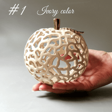 Load image into Gallery viewer, Candle Holder "Apple with Golden Leaf" - Candle holders - CozyHomeIdeas
