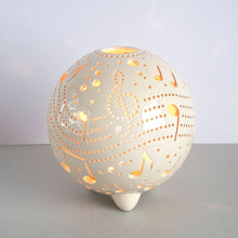 Load image into Gallery viewer, Handmade candle holder is the best wedding gift. Candle holder is made out of ceramic and hand-carved to perfection. Ceramic candle holder will bring coziness to any room in the house. Ceramic candle holder is essential for decorating any household.
