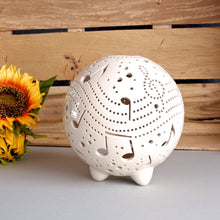 Load image into Gallery viewer, Handmade candle holder is the best wedding gift. Candle holder is made out of ceramic and hand-carved to perfection. Ceramic candle holder will bring coziness to any room in the house. Ceramic candle holder is essential for decorating any household.
