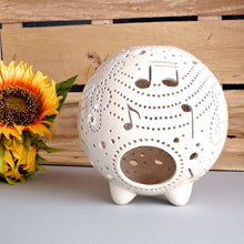 Load image into Gallery viewer, Handmade candle holder is the best wedding gift. Candle holder is made out of ceramic and hand-carved to perfection. Ceramic candle holder will bring coziness to any room in the house. Ceramic candle holder is essential for decorating any household.
